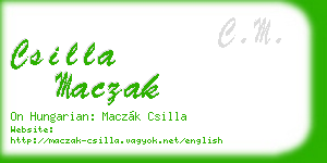 csilla maczak business card