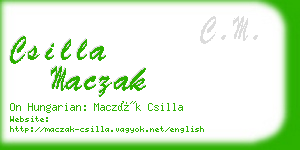 csilla maczak business card